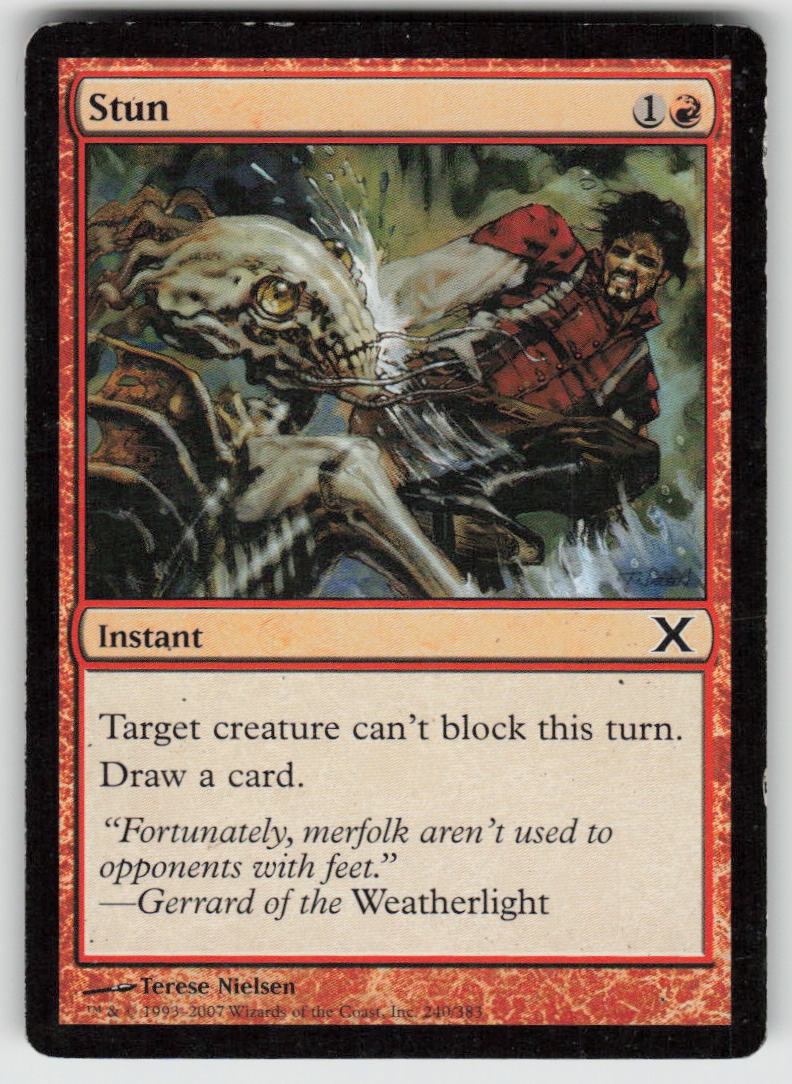 Stun Common 10th Edition 240 MTG Heavily Played