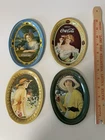 4 Vintage Retro Coca-Cola Advertising 6 Inch Oval Trays