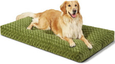 Washable Dog Bed Comfy Dog Crate Pad Deluxe Plush Pet Bed Non-Slip Kennel Pad fo