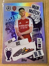 Topps Man of The Match Declan Rice Match Attax 24/25 #398 Arsenal