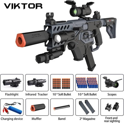 Toy Gun Automatic Sniper Rifle with Tactical Vest Kit, Scope. Foam