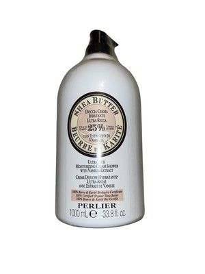 PERLIER 25% Shea Butter Moisture Bath Cream w/ Vanilla Extract 33.8 oz   Sealed!