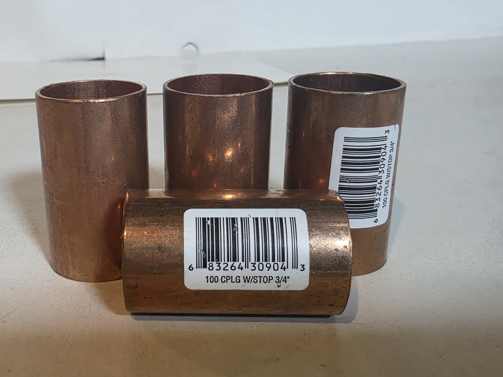 [4 Pack] Elkhart 3/4" Copper Coupling / Stop 30904 - BRAND NEW