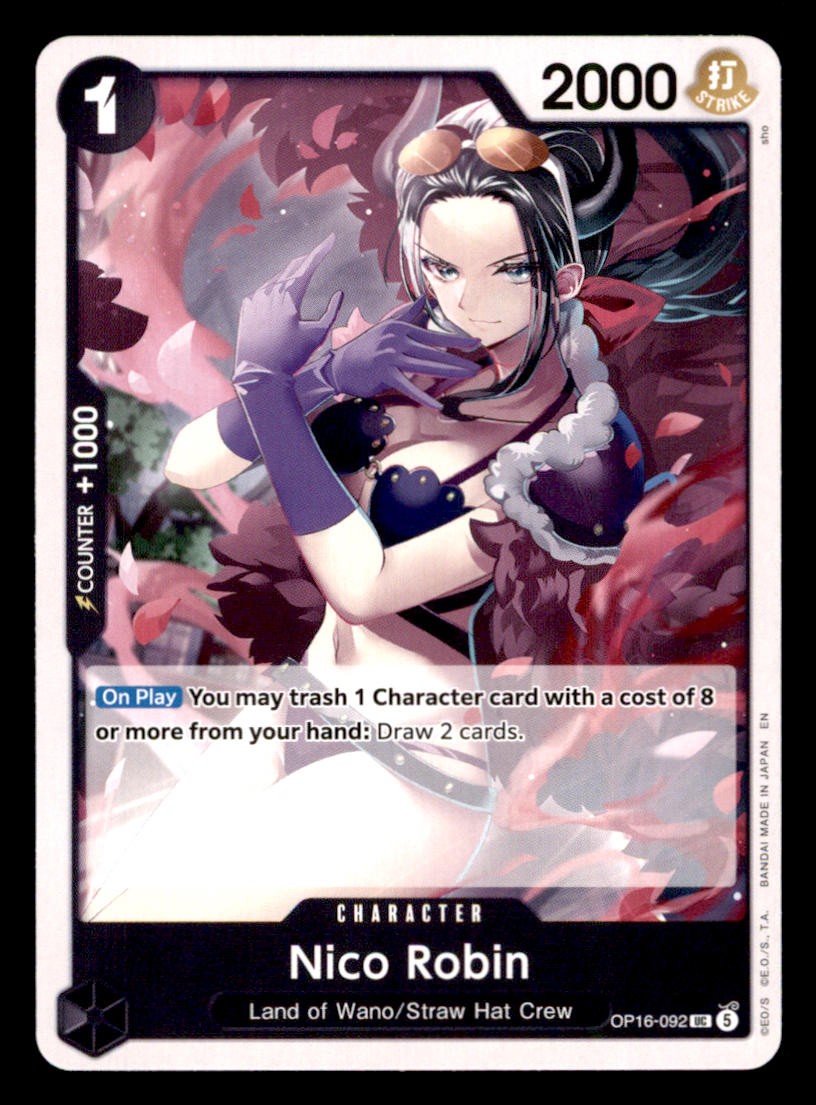 Nico Robin OP16-092 Uncommon The Time of Battle One Piece Near Mint