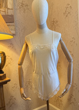 Vintage Palmers Ivory Nylon and Lace Teddy Bodysuit, Austrian Lingerie