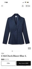 Cabi Blue Blazer size 6 business casual acadamia work-wear