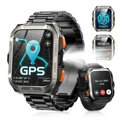 Smartwatch Herren Männer Telefonfunktion Armbanduhr für iPhone Samsung Huawei