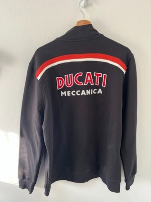 Ducati Meccanica Mens XL Black Fleece Lined Embroidered Track Jacket