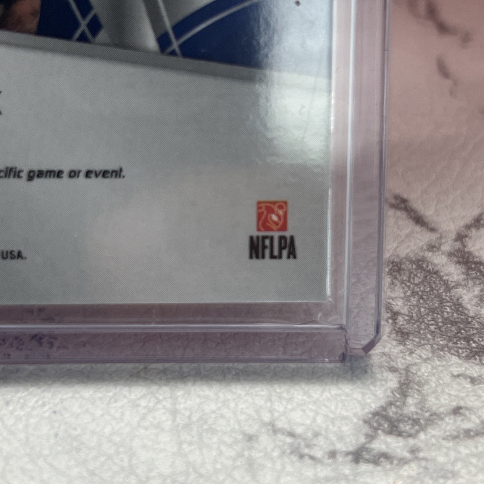 2022 Spectra James Cook Rising Rookie Dual NFL Shield Logoman Tag 1/8 view 5