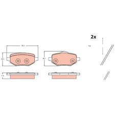 Satz Bremsbeläge Bremsklötze hinten für Opel Corsa F P2JO | 24071376