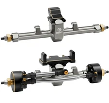 OGRC +5mm Extended Axle 50° Steering Angle Axle Set for Axial SCX24  (Titanium)