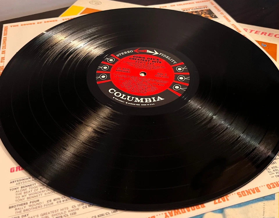 DORIS DAY - Greatest Hits (1958 Columbia 6-Eye) - 12" Vinyl Record LP - EX - Image 3 of 3