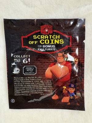 Wreck It Ralph Scratch Off Coin Subway Fresh Promo Toy