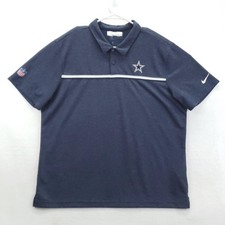 Dallas Cowboys Shirt Polo Mens XL Navy Blue NFL Football Nike Dri-FIT Sideline