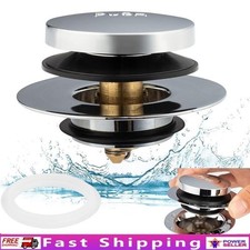 Brass Tub Drain Stopper Easy Install Lift Turn Cover Universal High Quality New