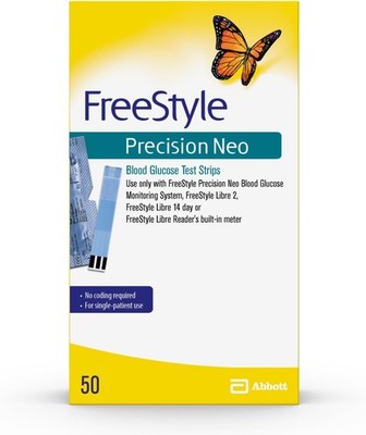 Freestyle Precision Neo Blood Glucose Test Strips, 50 50 Count (Pack of 1) 