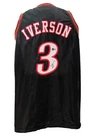 Allen Iverson HOF Autographed Black Custom Basketball Jersey 76ers Beckett 96721