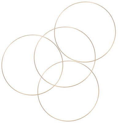 4 Pcs Floral Hoop Wreath for Bridesmaids Craft Metal Artificial Decor