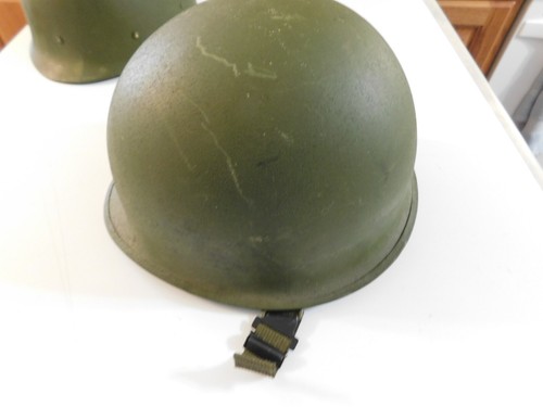 US ARMY GROUND TROOPS HARD HELMET & METAL LINER & CHIN STRAP & HEADBAND VIETNAM? - Picture 4 of 16