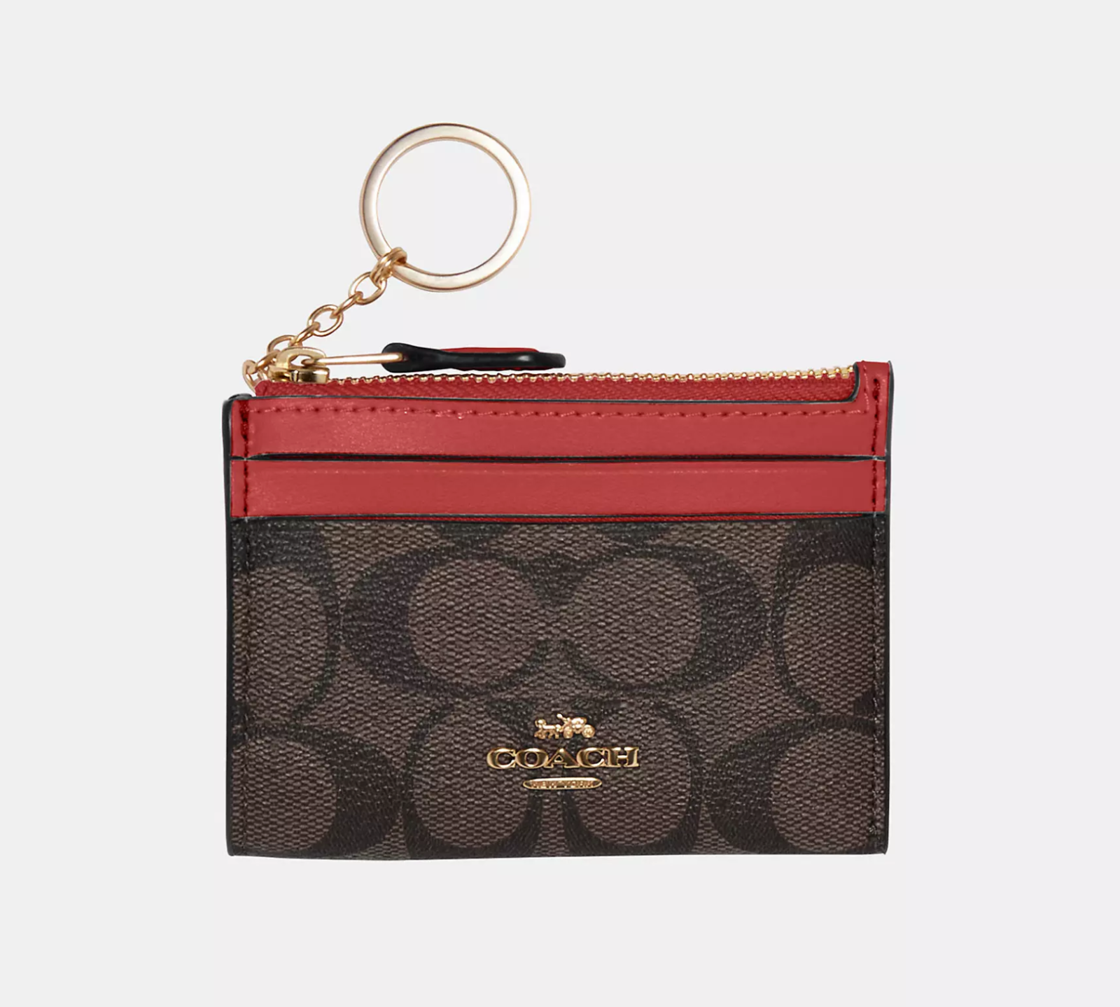 Coach Mini Skinny ID Wallet In Crossgrain Leather w/ Key Chain NWT eBay