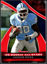 2009 Bowman Draft Picks Rookie All-Stars  #AS19 Hakeem Nicks FREE SHIPPING!
