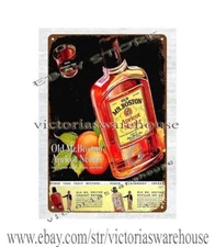 bedroom styles 1936 Old Mr Boston apricot nectar whiskey dry gin metal tin sign
