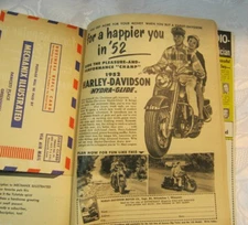 Mechanix Illustrated Dec 1951 vintage magazine with Harley Davidson Ad