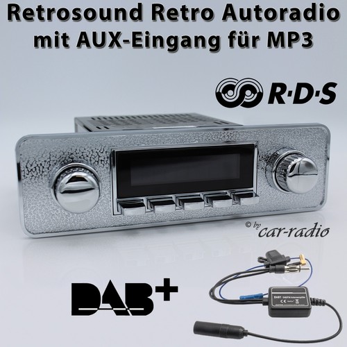 Retrosound Motor-1DAB Komplettset Silver Oldtimer Radio MP3 DAB+ Retro Autoradio - Bild 1 von 10