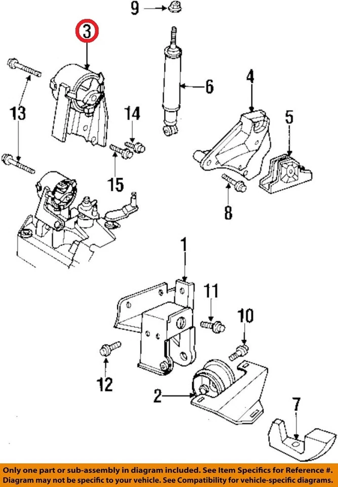 NUEVO Dodge OEM montaje de motor lateral izquierdo 4668257 04668257 PLYMOUTH NEON STRATUS Foto 4 de 4