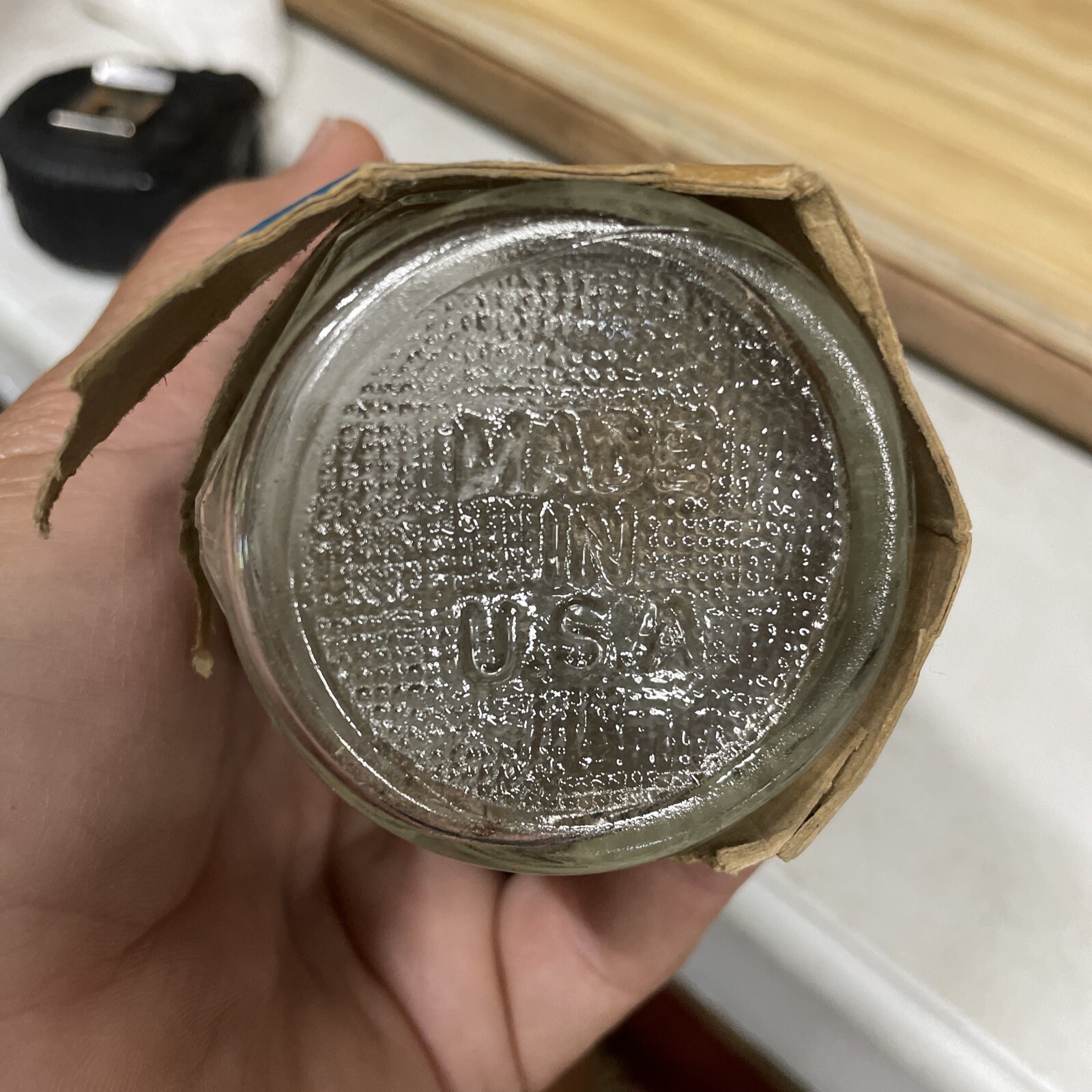 Vintage Pyrex 6 Side Narrow Neck Glass Baby Bottle 8oz. Made In USA. A