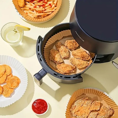 GEM+ | 100pcs Disposable Air Fryer Liners – Round & Square - 6.3" and 8" Sizes - Picture 10 of 21