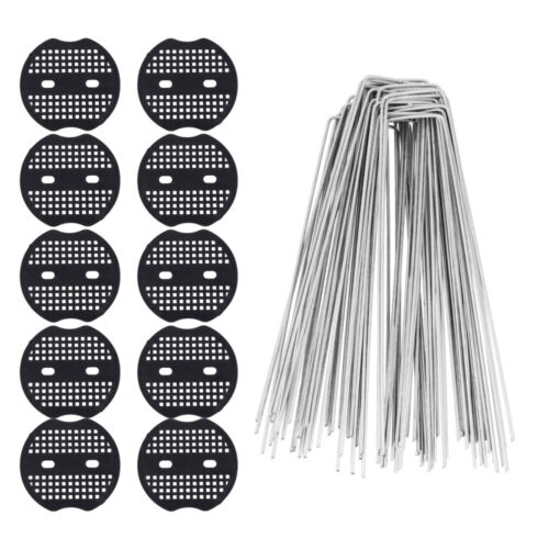 50 Pcs U Type Turf Staples Lawn Securing Pegs Ground Stakes Anchoring Stakes