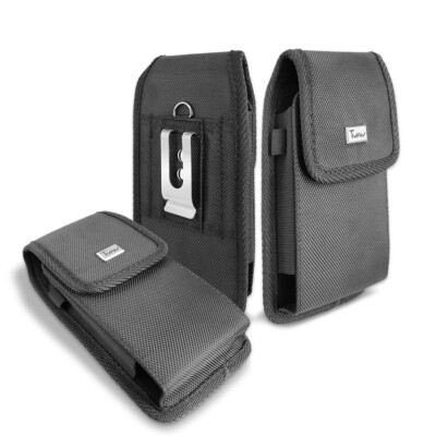 For Samsung Galaxy A12 Nylon Rugged Clip Case Pouch Cover Fit with Otterbox