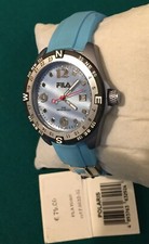 OROLOGIO UOMO FILA NUOVO QUADRANTE MADREPERLA AZZURRA W.R. 5ATM. 3,6mm. DATARIO