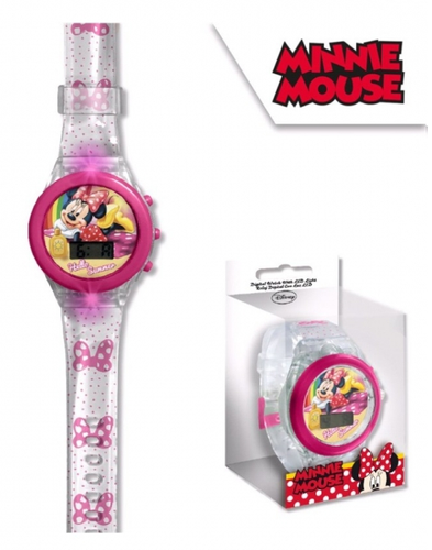MINNIE DISNEY orologio da polso bambina digitale con led - IDEA REGALO |  eBay