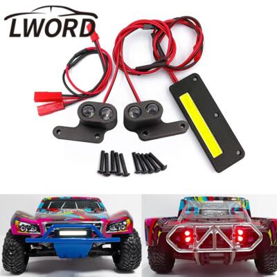 LWORD RC Front + Rear Lights LED Light Kit Parts for RC 1/10 Traxxas SLASH 2wd