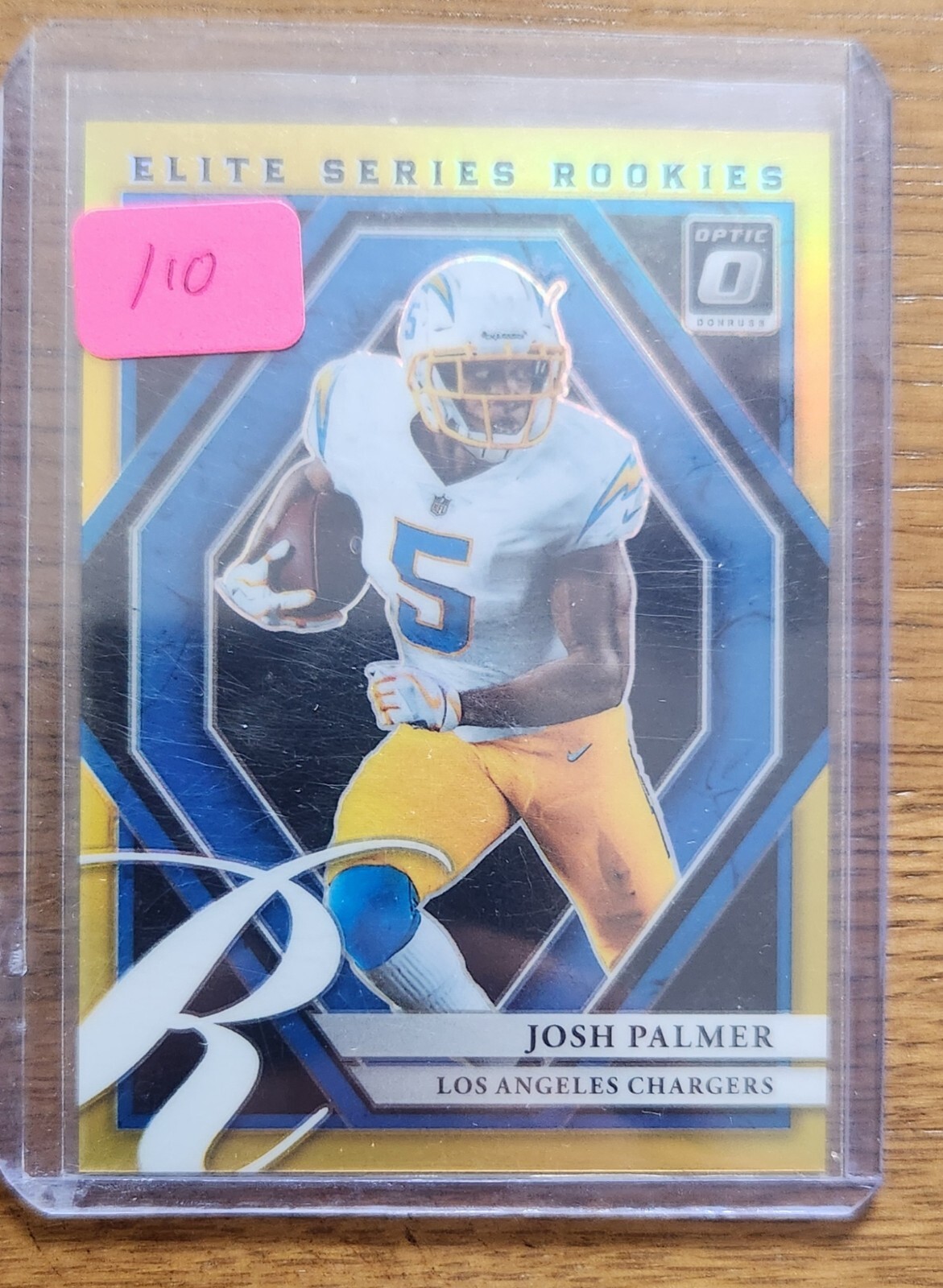 2021 Donruss Optic Elite Series Rookies RC #ESR-18 Josh Palmer GOLD /10 Chargers