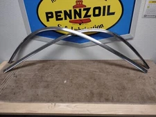 1959 IMPALA LOWER WINDSHIELD MOULDINGS VERY NICE SET NO DENTS 1960 EL CAMINO