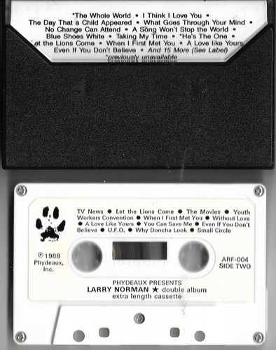 Larry Norman - Bootleg MEGA RARE Cassette Special Edition + 2 Bonus Phydeaux - Foto 2 di 2