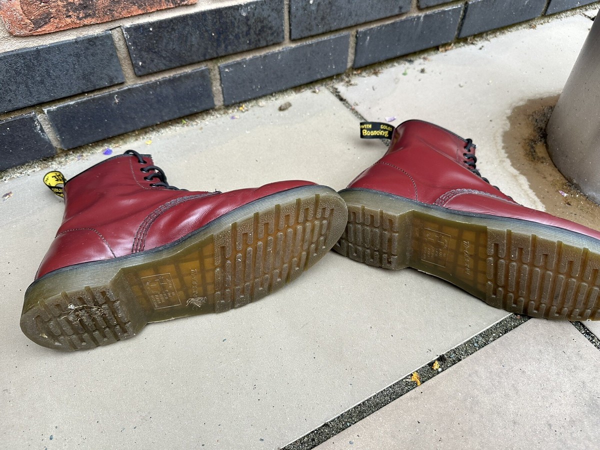 Dr Martens 1460 8 eye Cherry Red leather boots UK 8 EU 42 | eBay UK