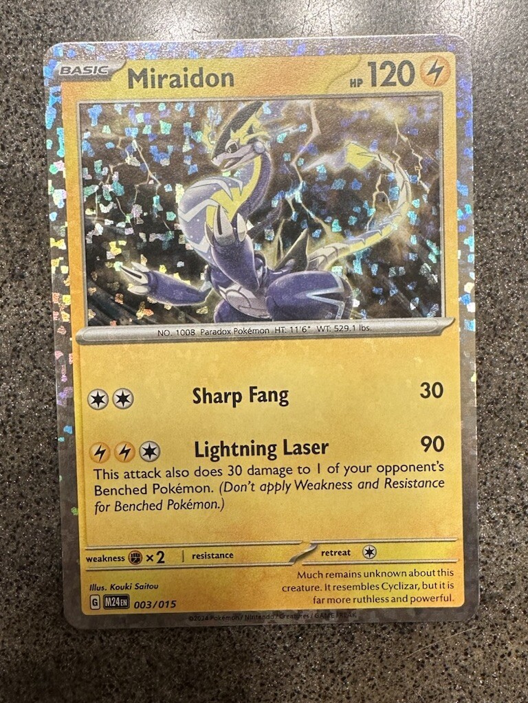 miraidon pokemon card 003/015 Miraidon 003/015 McDonald's 2024 Holo for sale online Miraidon (mcd24-3) - PokemonCard