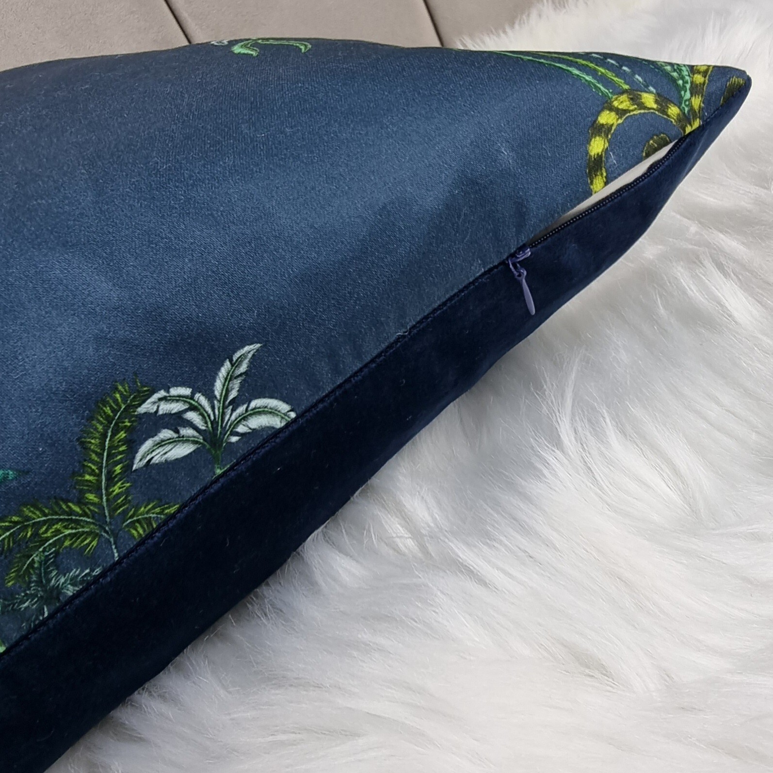 20"x20" CLARKE & CLARKE "JUNGLE PALMS" EMMA J SHIPLEY CUSHION COVER