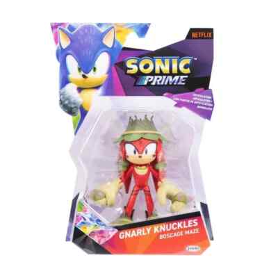 Jakks Pacific Netflix Sonic Prime Gnarly Knuckles 5'' Figure Boscage Maze NEW