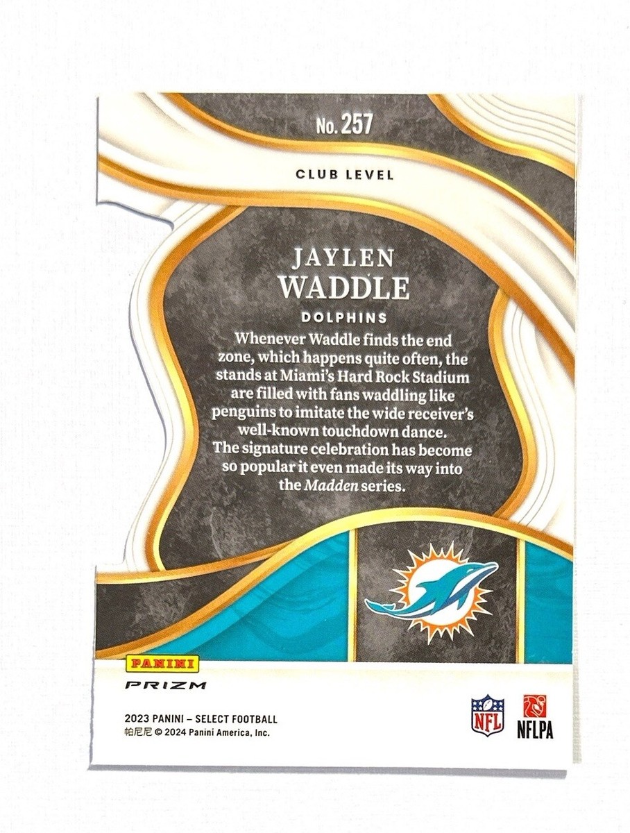 Jaylen Waddle ~ 2023 Panini Select ~ Club Level Die-Cut Red