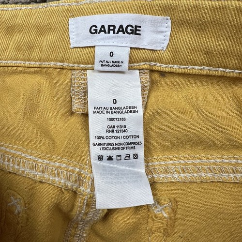 Pantalones holgados para mujer Garage amarillo Dani carga carpintero pierna recta talla 0 - Imagen 2 de 12