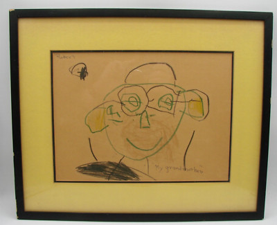 My Grandmother Drawing Wood Frame by Burrison Fine Arts Galleries Signed Robert