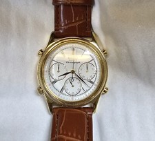 Vintage Seiko 7A28-6010 Chronograph Sports Quartz Day Date Men's.Brown Leather