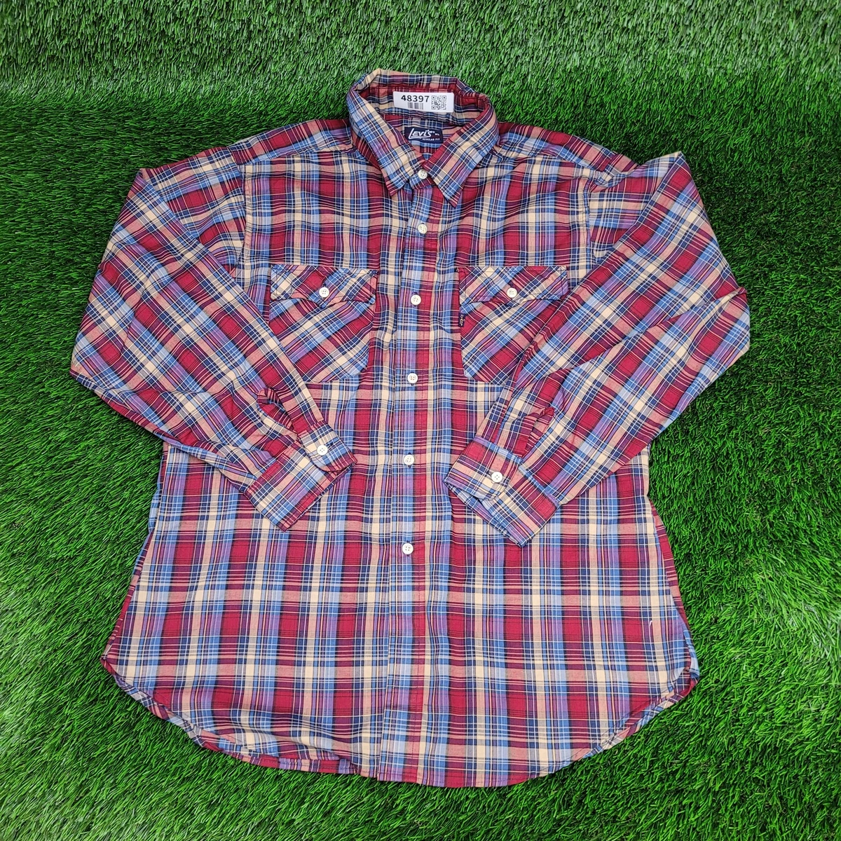 Levis tartan store t shirt