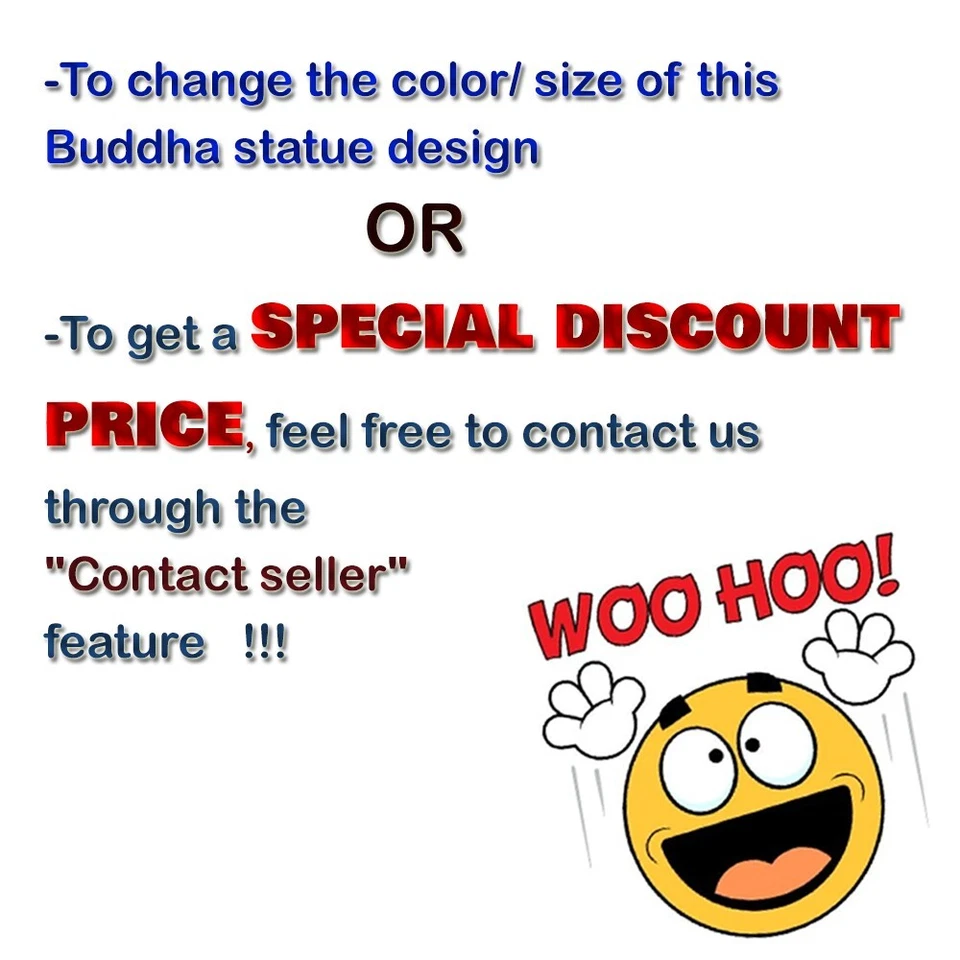 Estatua de Buda Grande Jardín Exterior Feliz Antigua Tailandesa Zen Piedra Sentada Nueva Alta Foto 3 de 4