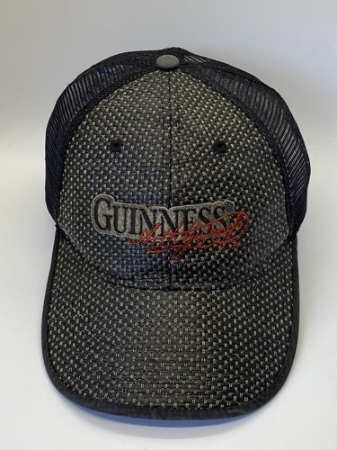 Guinness Beer Black Mesh Adjustable Adult Baseball Cap Hat Snap-back Bio-Domes - Picture 7 of 13